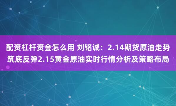 配资杠杆资金怎么用 刘铭诚：2.14期货原油走势筑底反弹2.15黄金原油实时行情分析及策略布局