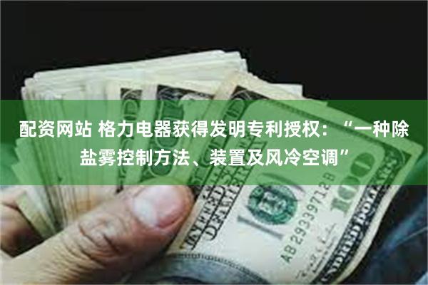 配资网站 格力电器获得发明专利授权：“一种除盐雾控制方法、装置及风冷空调”
