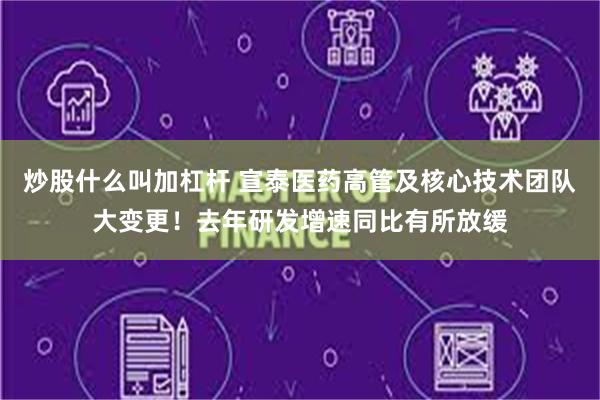 炒股什么叫加杠杆 宣泰医药高管及核心技术团队大变更！去年研发增速同比有所放缓