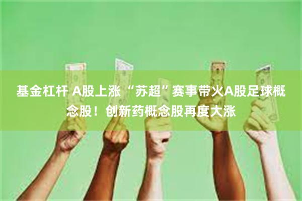 基金杠杆 A股上涨 “苏超”赛事带火A股足球概念股！创新药概念股再度大涨