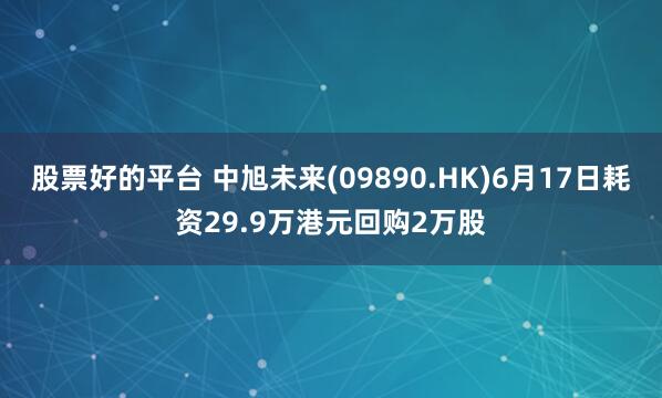 股票好的平台 中旭未来(09890.HK)6月17日耗资29.9万港元回购2万股