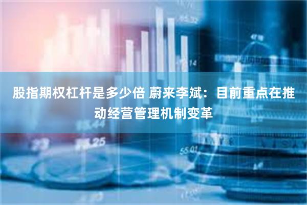 股指期权杠杆是多少倍 蔚来李斌：目前重点在推动经营管理机制变革